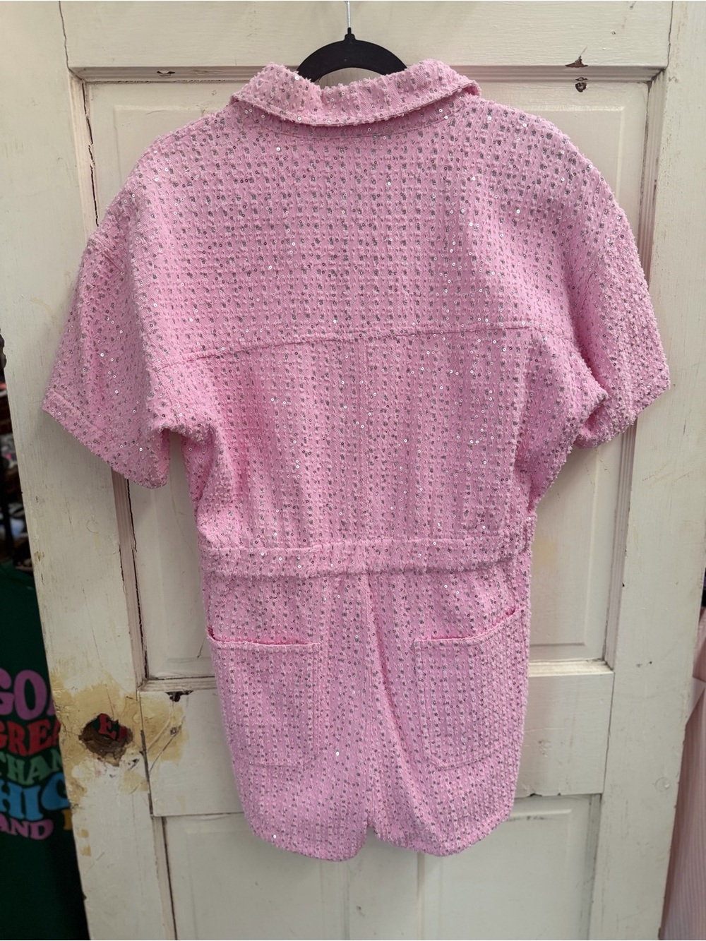 Peach Love California Pink Short-Sleeve Romper Jumpsuit - Picture 2 of 3